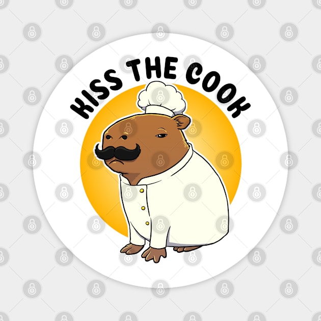 Kiss the Cook Capybara Chef Magnet by capydays